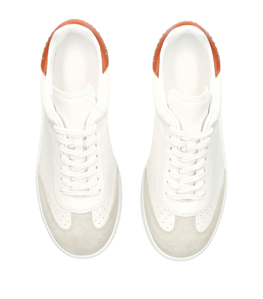 Isabel Marant Leather Bryce Sneakers White/red Image 4