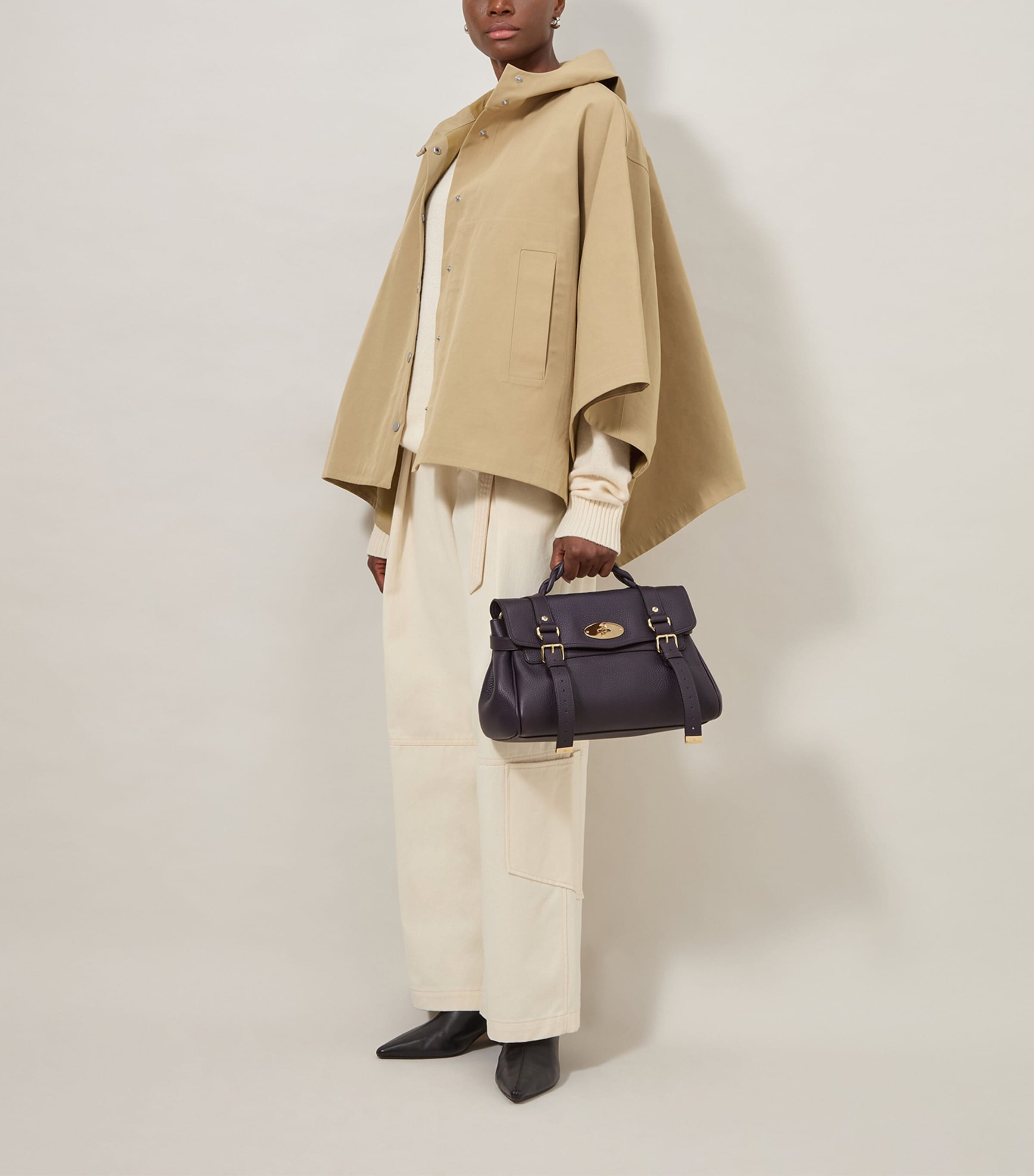 Leather Alexa Cross-Body Bag DEEP AUBERGINE Image 2