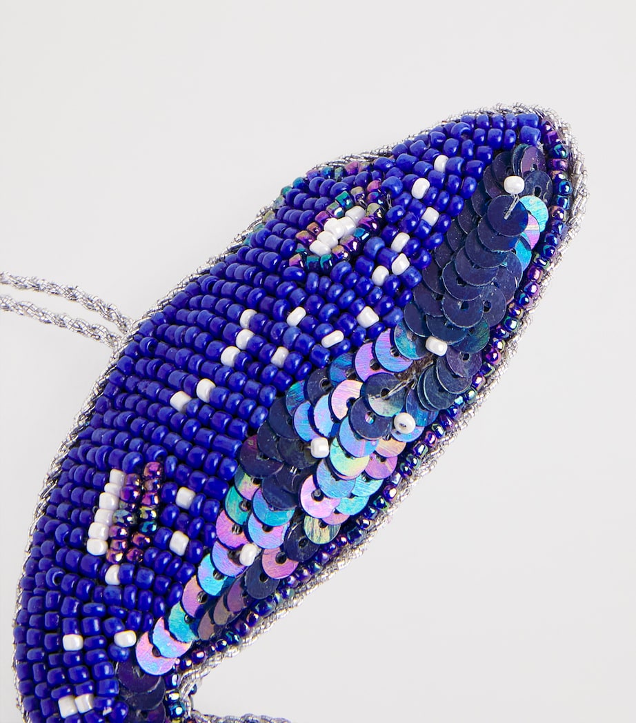 Embellished Whale Tree Decoration BLUE Image 2