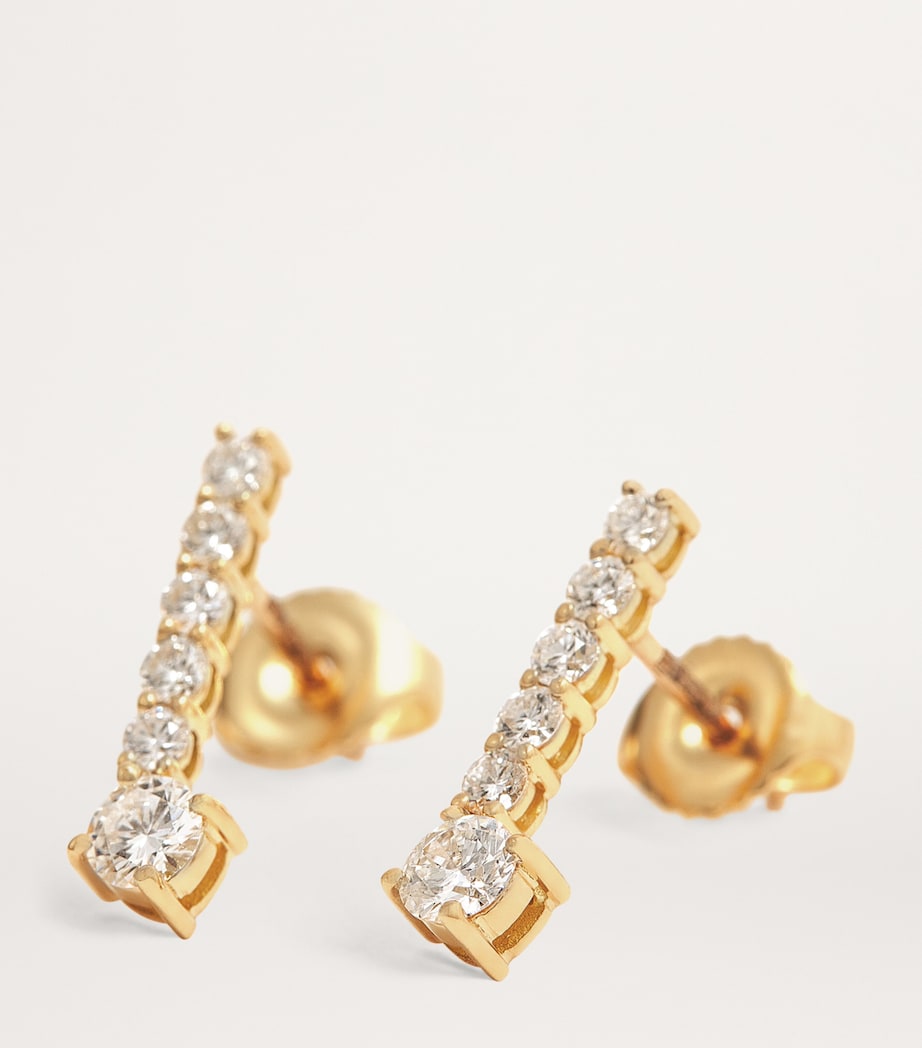 Yellow Gold and Diamond Stella Earrings YELLOW GOLD Image 6
