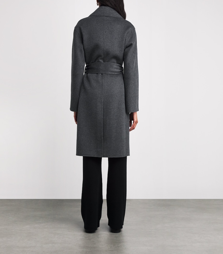 Double-Faced Wool-Cashmere Costa Coat SMOKE Image 4