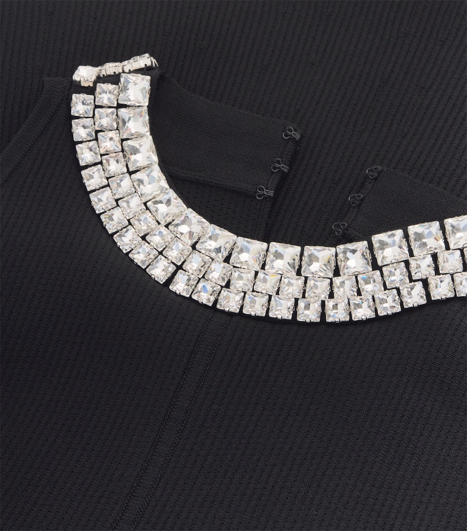 Embellished Flared Mini Dress BLACK Image 5