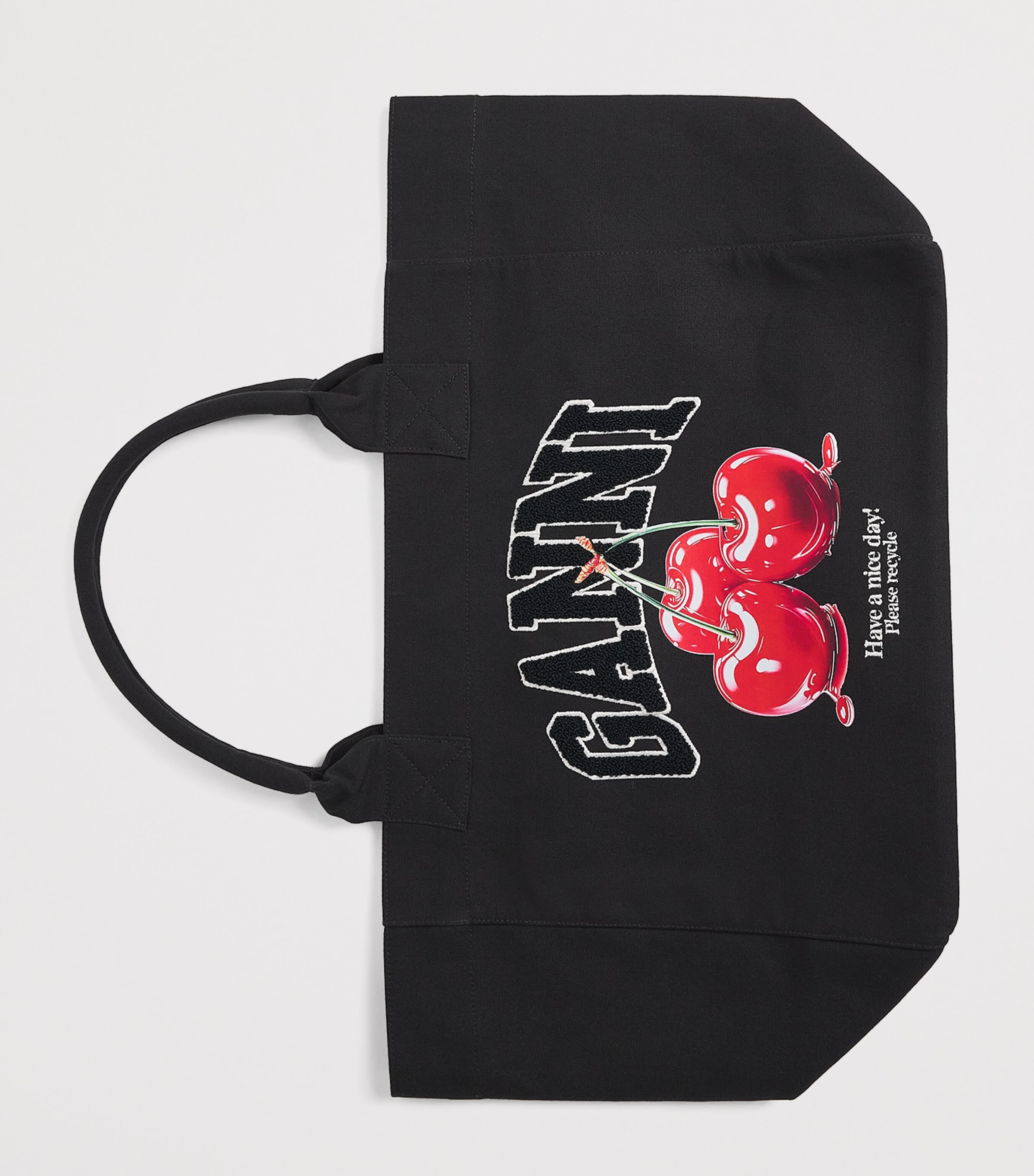 GANNI Medium Cherry Tote Bag Phantom Image 6