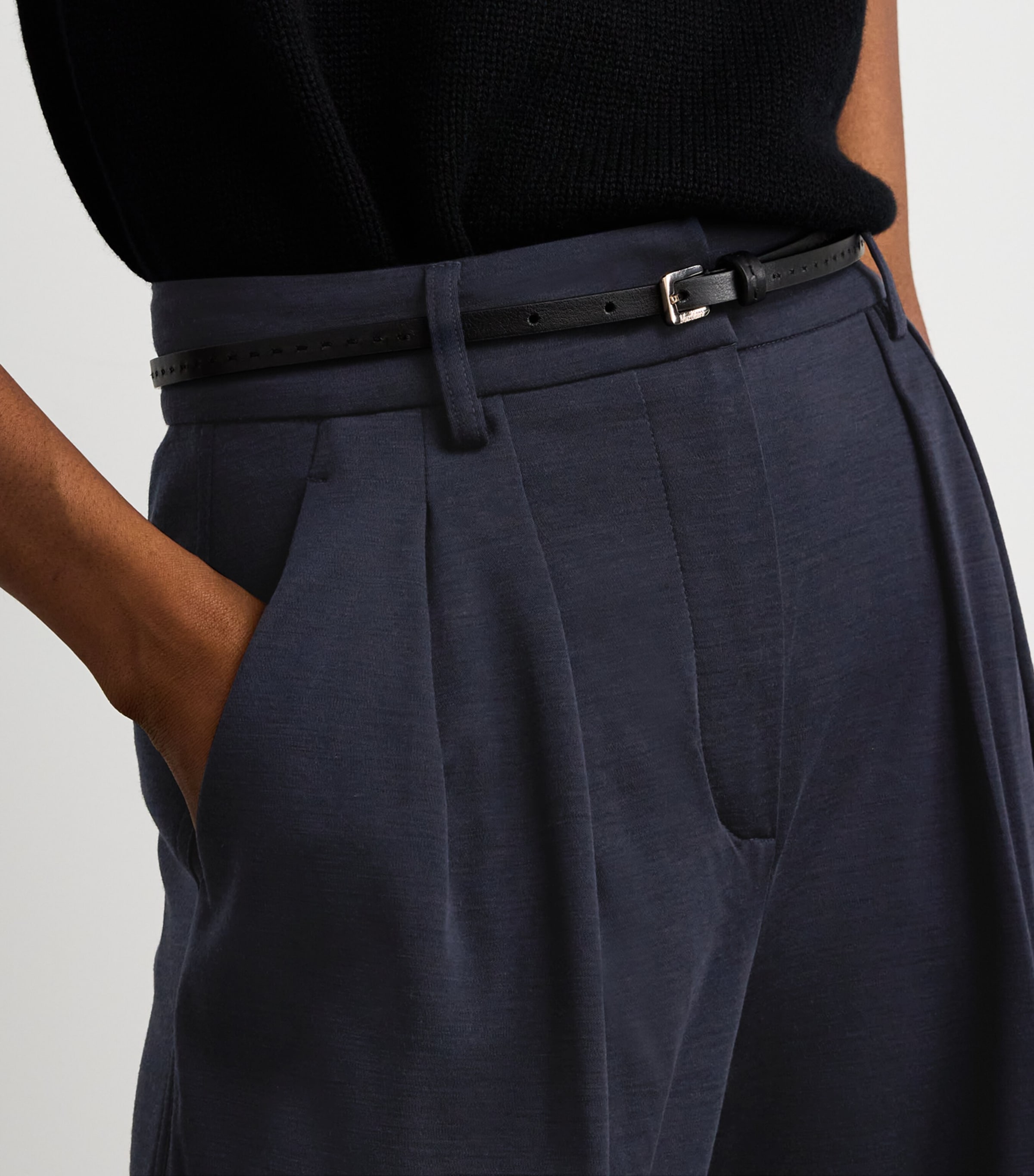 Wool Jersey Palazzo Trousers ULTRAMARINE Image 6