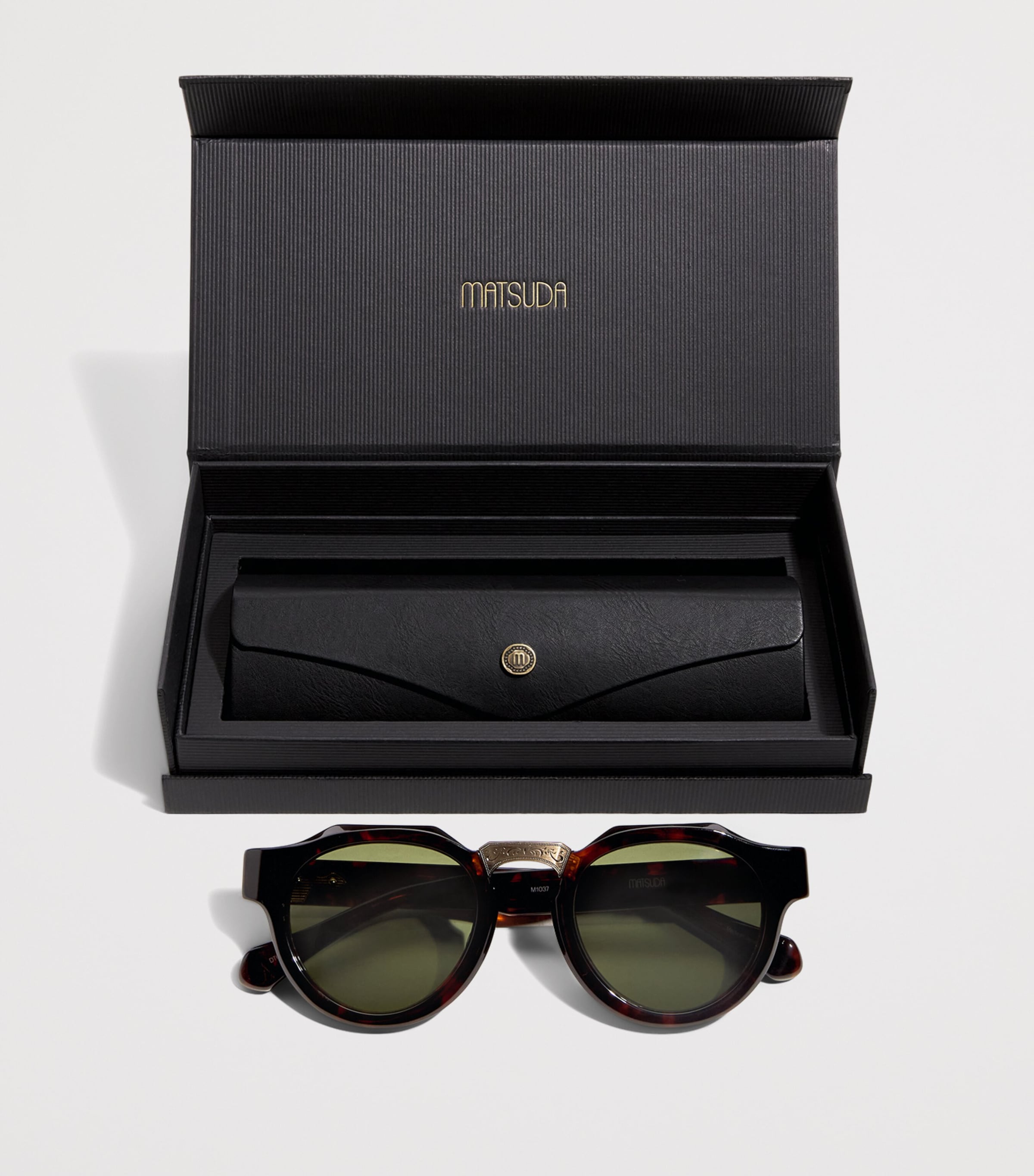 Matsuda M1037 Round Sunglasses Dark Tortoise G Image 4