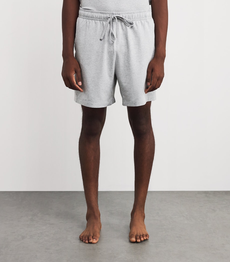 Cotton-Blend Lounge Sweatshorts HEATHER GREY Image 3