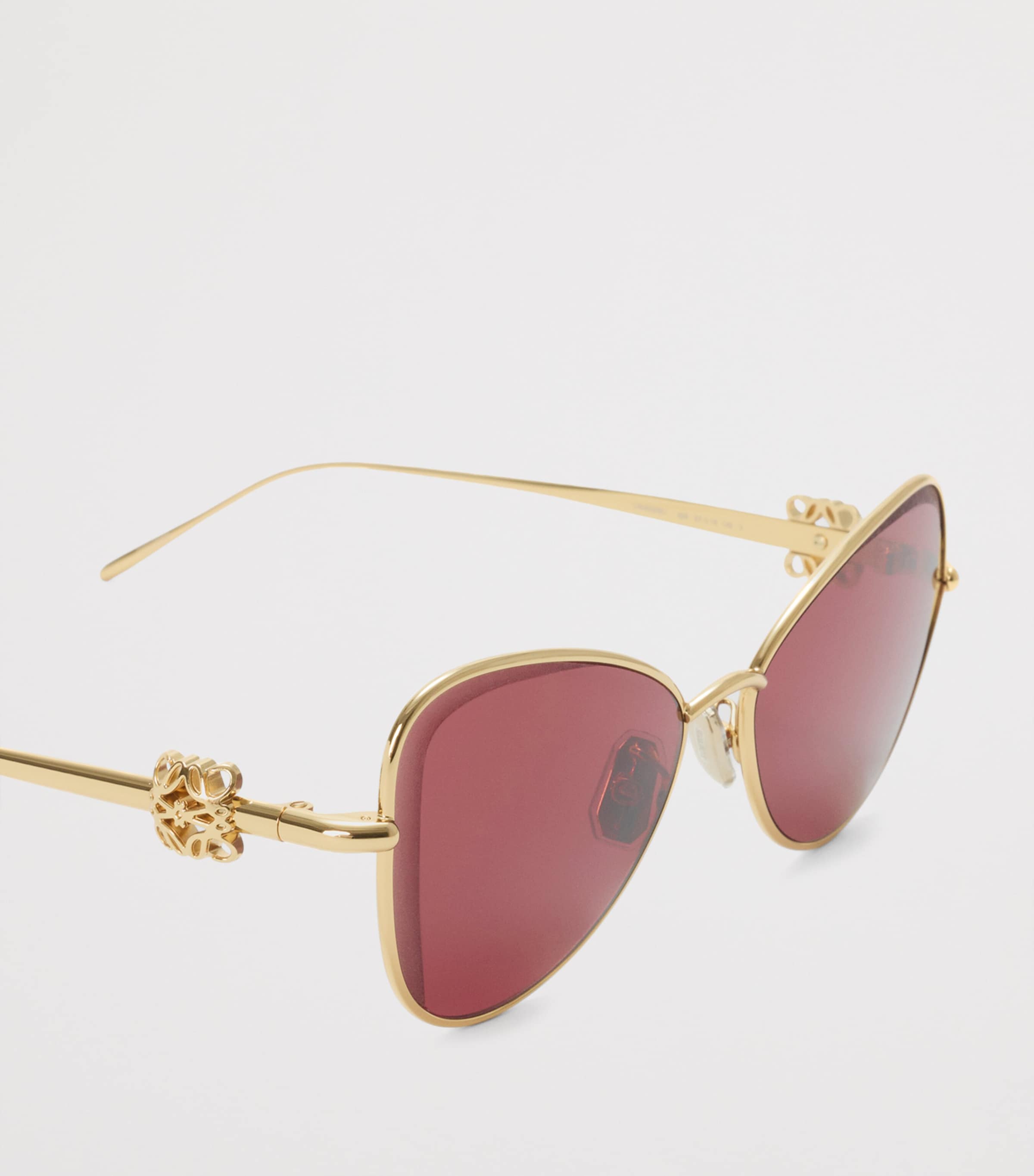 LOEWE Bombé Butterfly Sunglasses Dark Rust Image 4