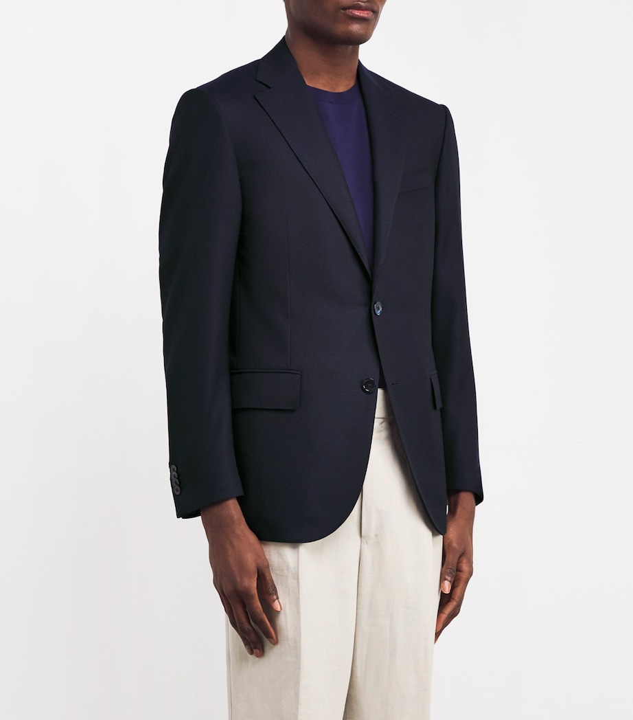 Hopsack Virgin Wool Blazer 003 CHINA BLUE Image 3