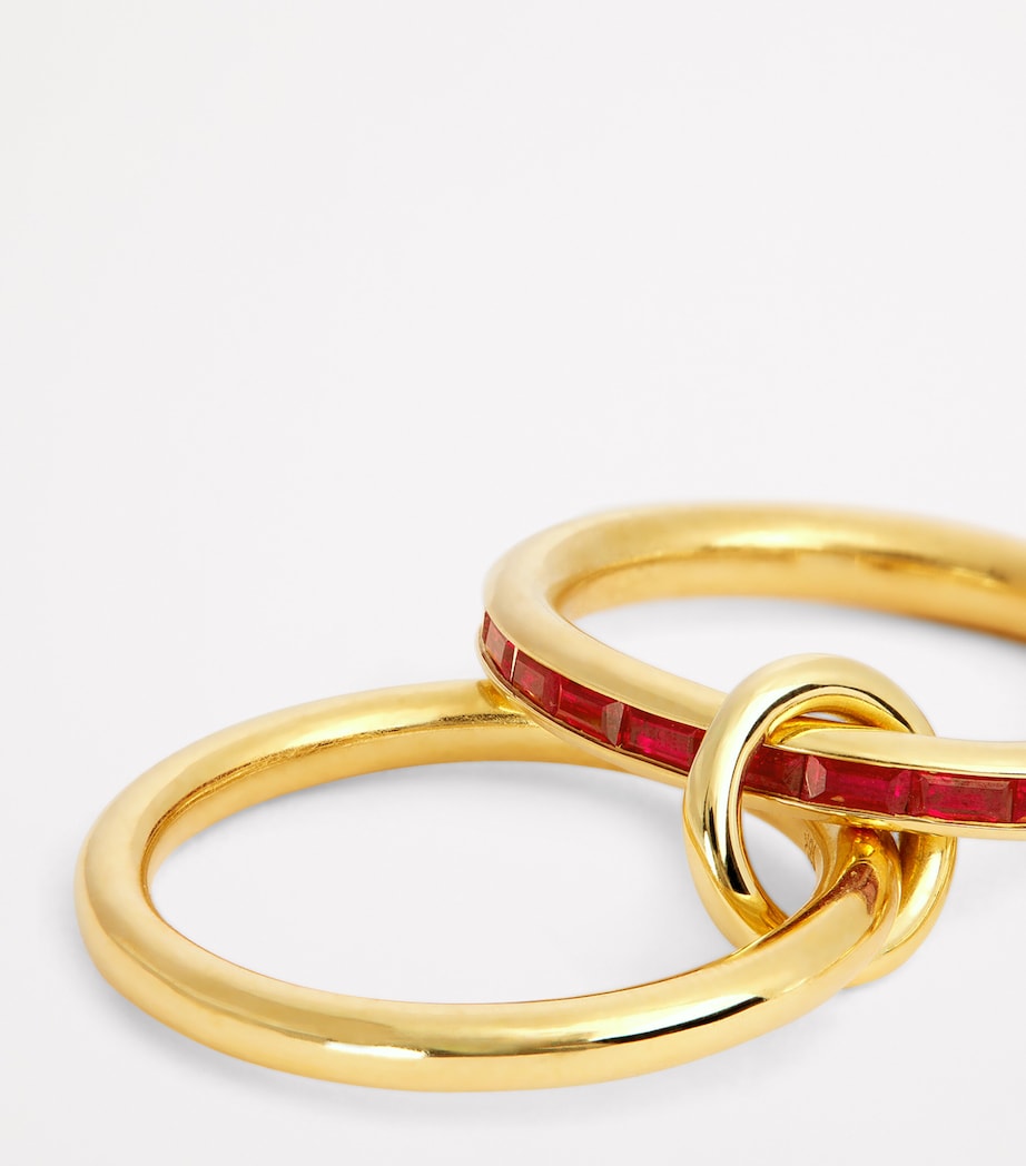 Yellow Gold and Ruby Pyrus Ring YELLOW GOLD Image 6