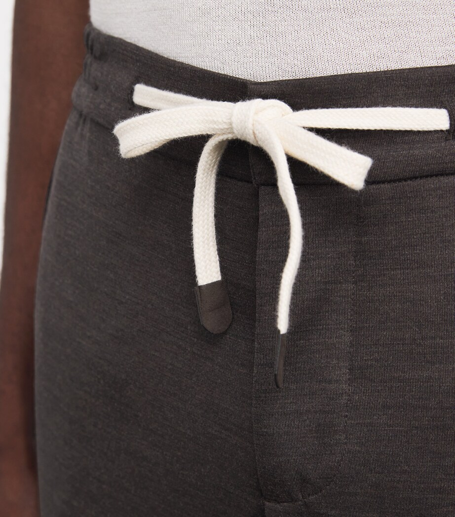 Marco Pescarolo Mens Virgin Wool Drawstring Tailored Trousers Image 6