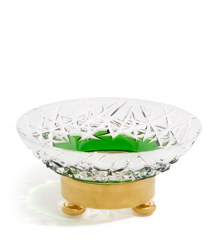 Crystal Ivy Soap Dish GREEN/GOLD Image 1