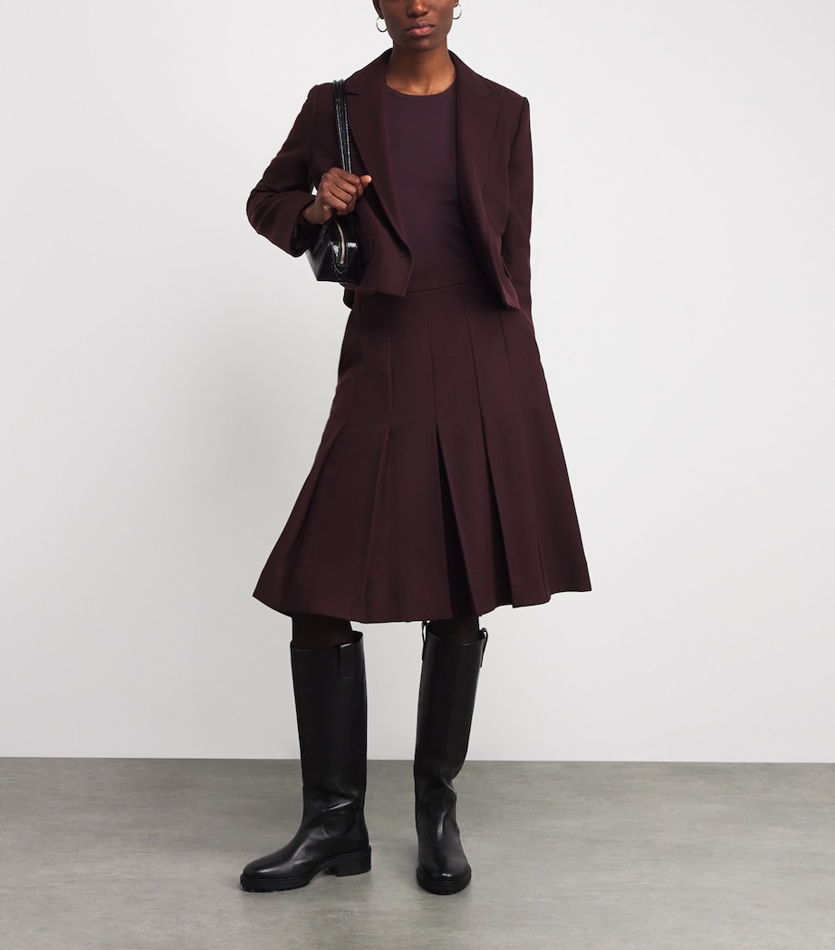 Stretch-Silk Long-Sleeve Top MARASCHINO Image 2