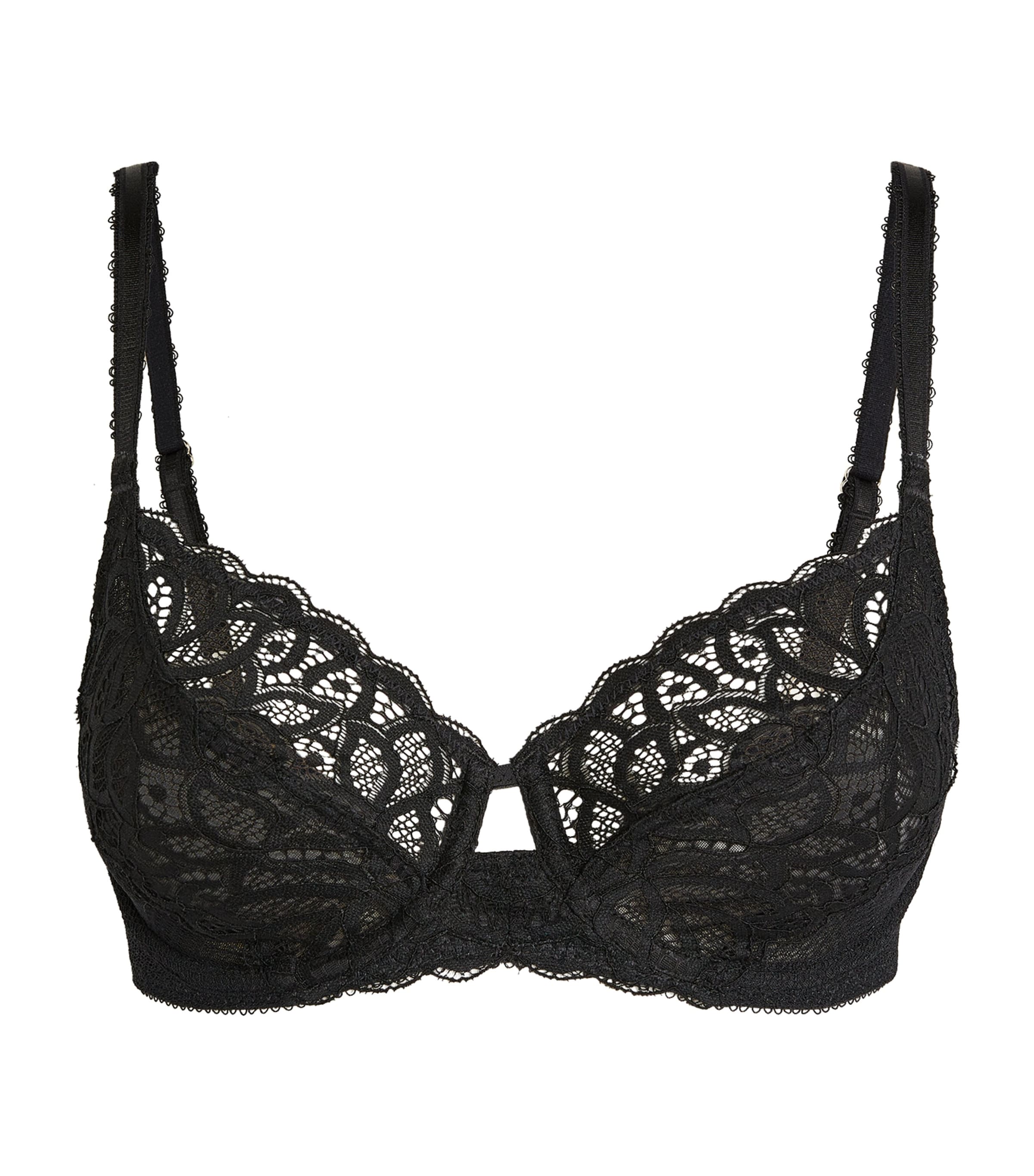 Wacoal Raffine Black Lace Underwired Bra In Black