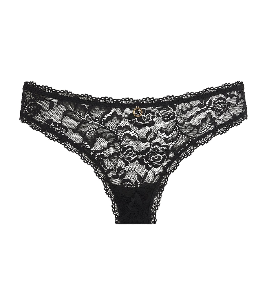 Lace Rosessence Italian Briefs BLACK Image 1