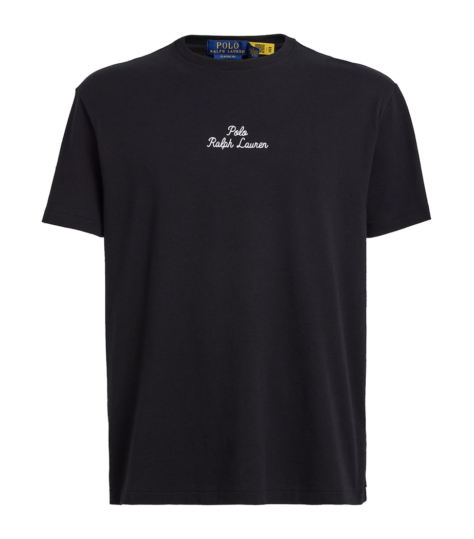 Polo Ralph Lauren Mens Cotton Cursive Logo T-Shirt Black Image 1