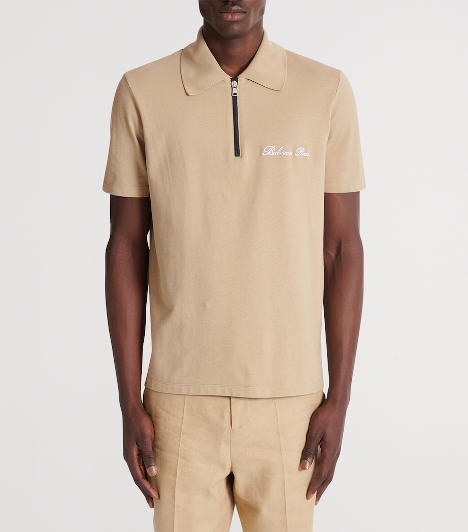 Embroidered Logo Polo Shirt WHL CAMEL/BLANC Image 5