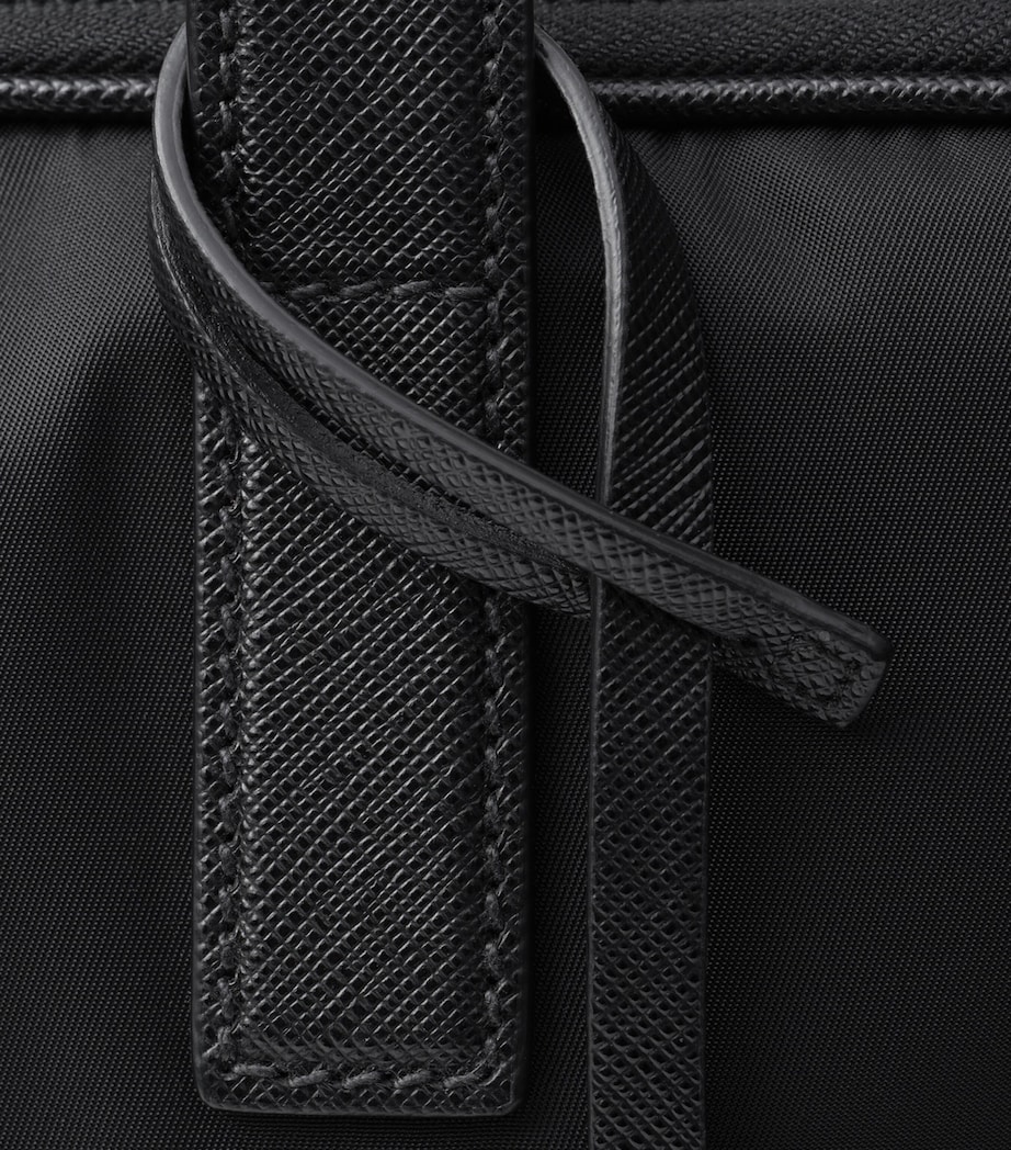 Prada Re-Nylon and Saffiano Leather Briefcase Black Image 6