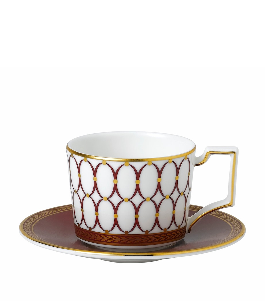 Renaissance Red Espresso Cup and Saucer RED Image 1