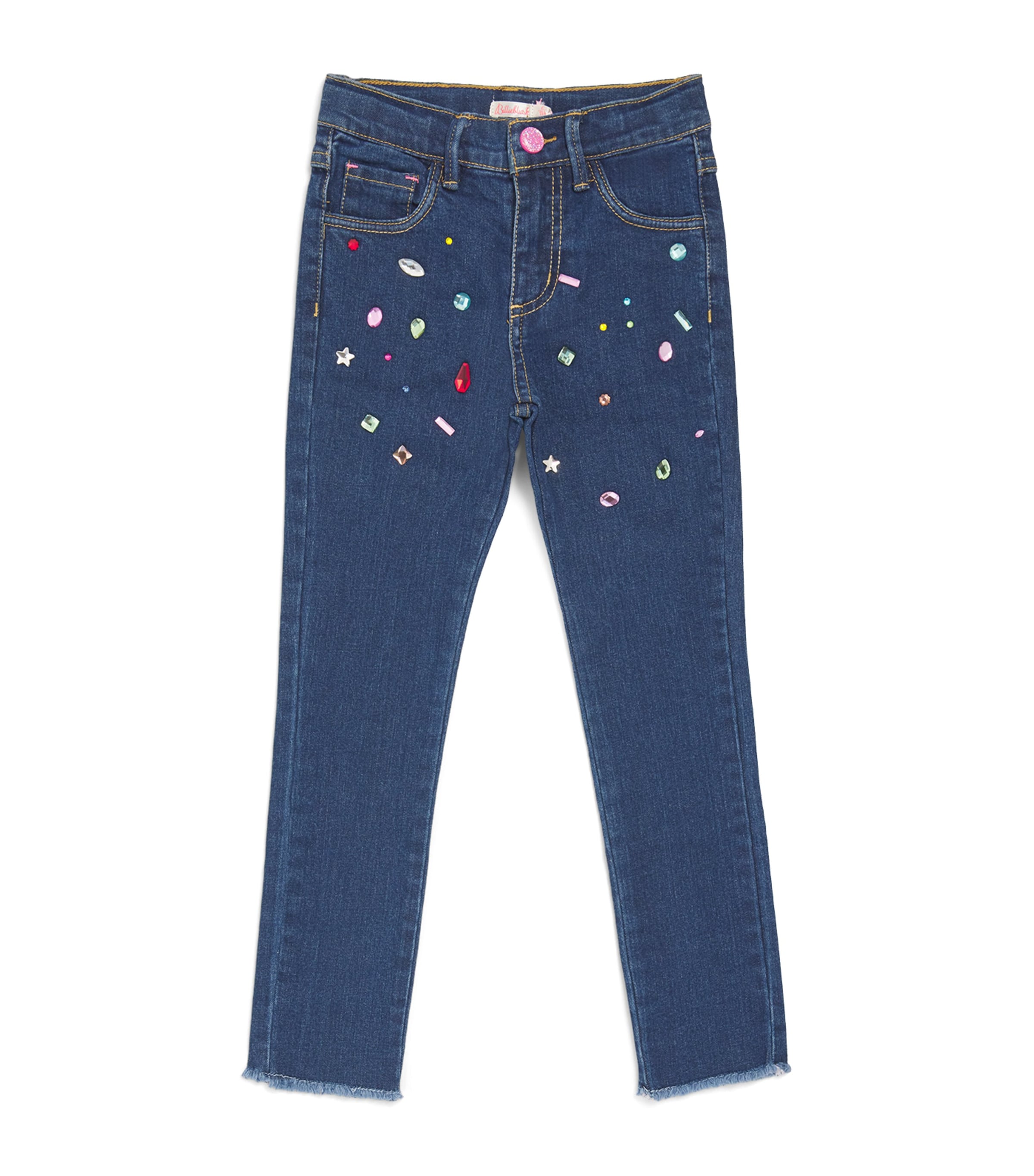 Shop Billieblush Jewelled Jeans In Blue