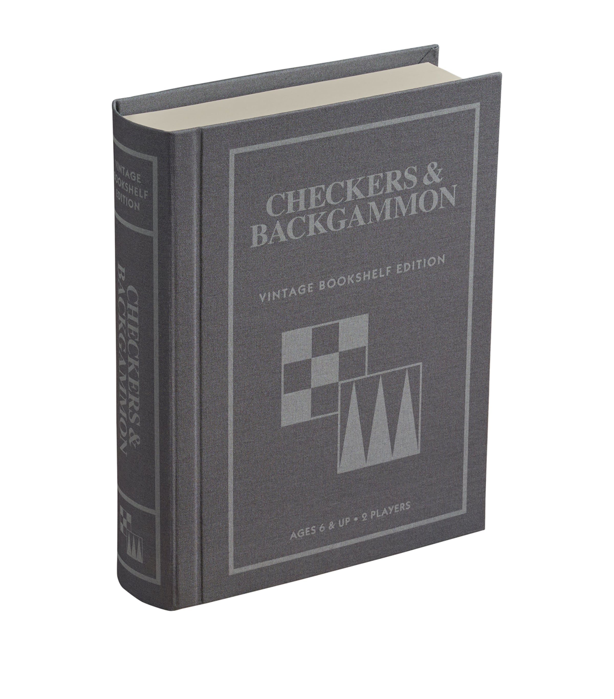 Vintage Bookshelf Checkers And Backgammon Board Game