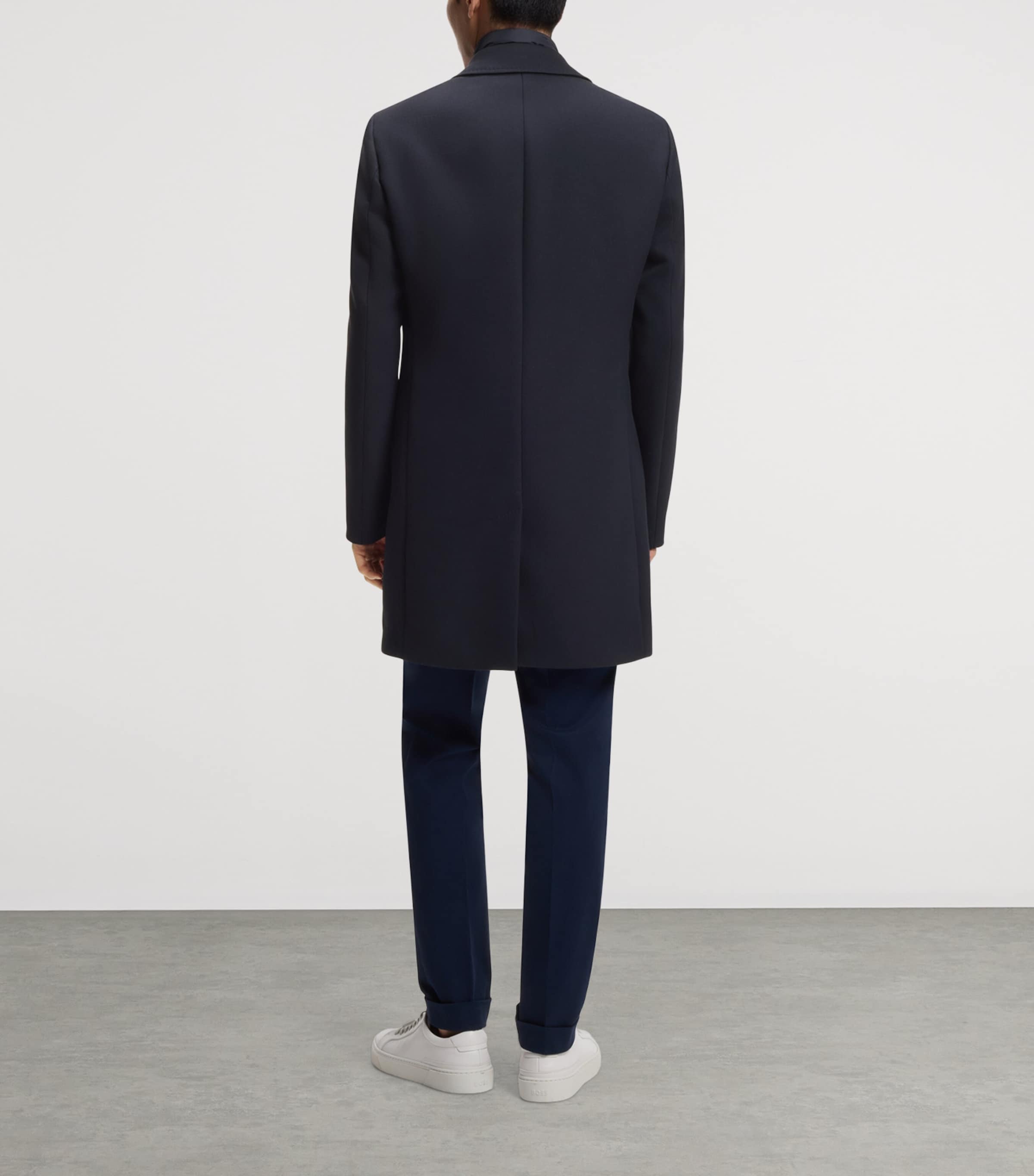 BOSS Mens Cotton-Blend Padded-Liner Coat Image 3