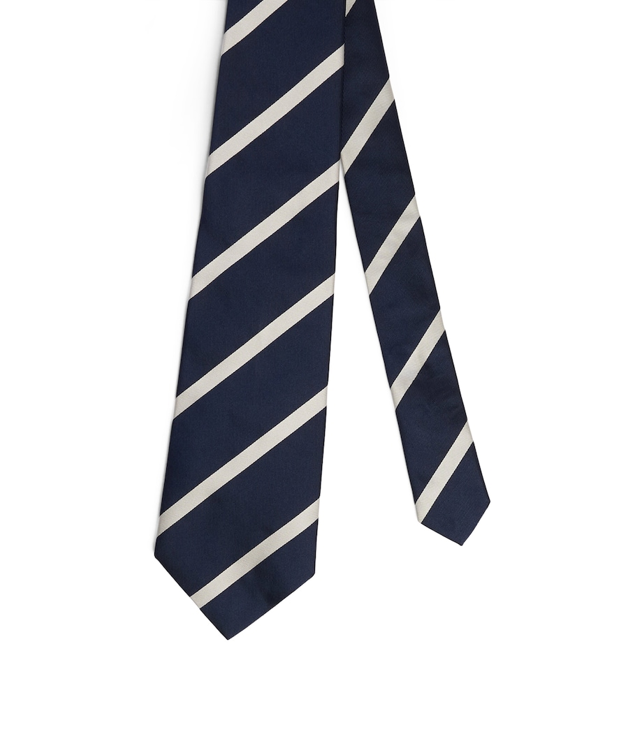 Dunhill Silk Printed Tie Image 1