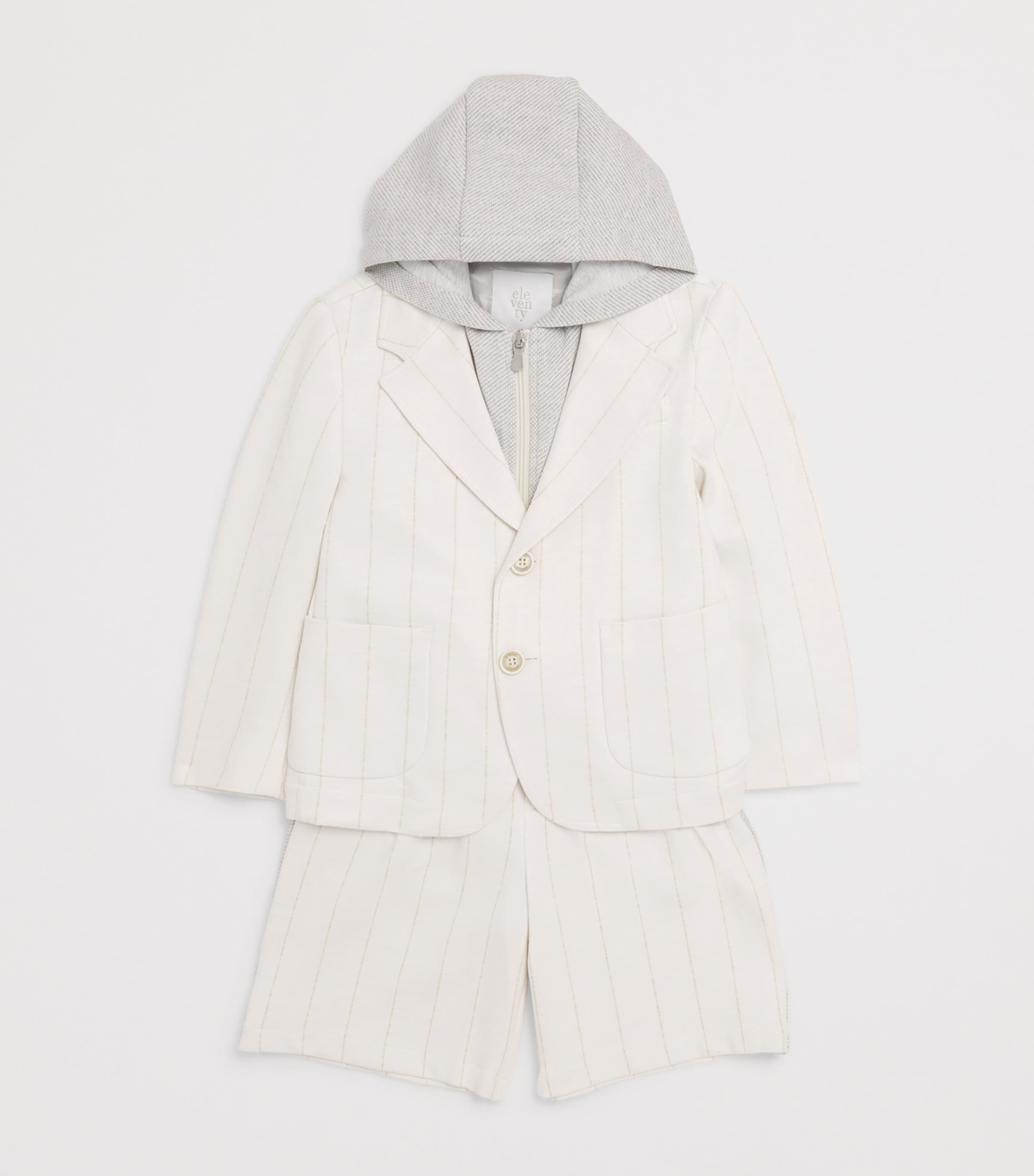 Eleventy Kids Hooded Check Suit Jacket (2-16 Years) Image 3