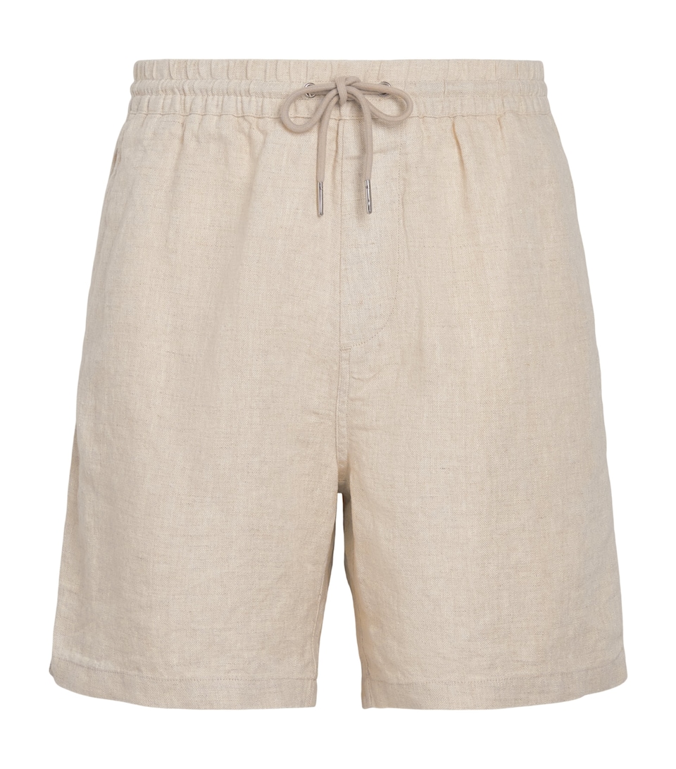 NN.07 Linen Drawstring Gregor Shorts Oat