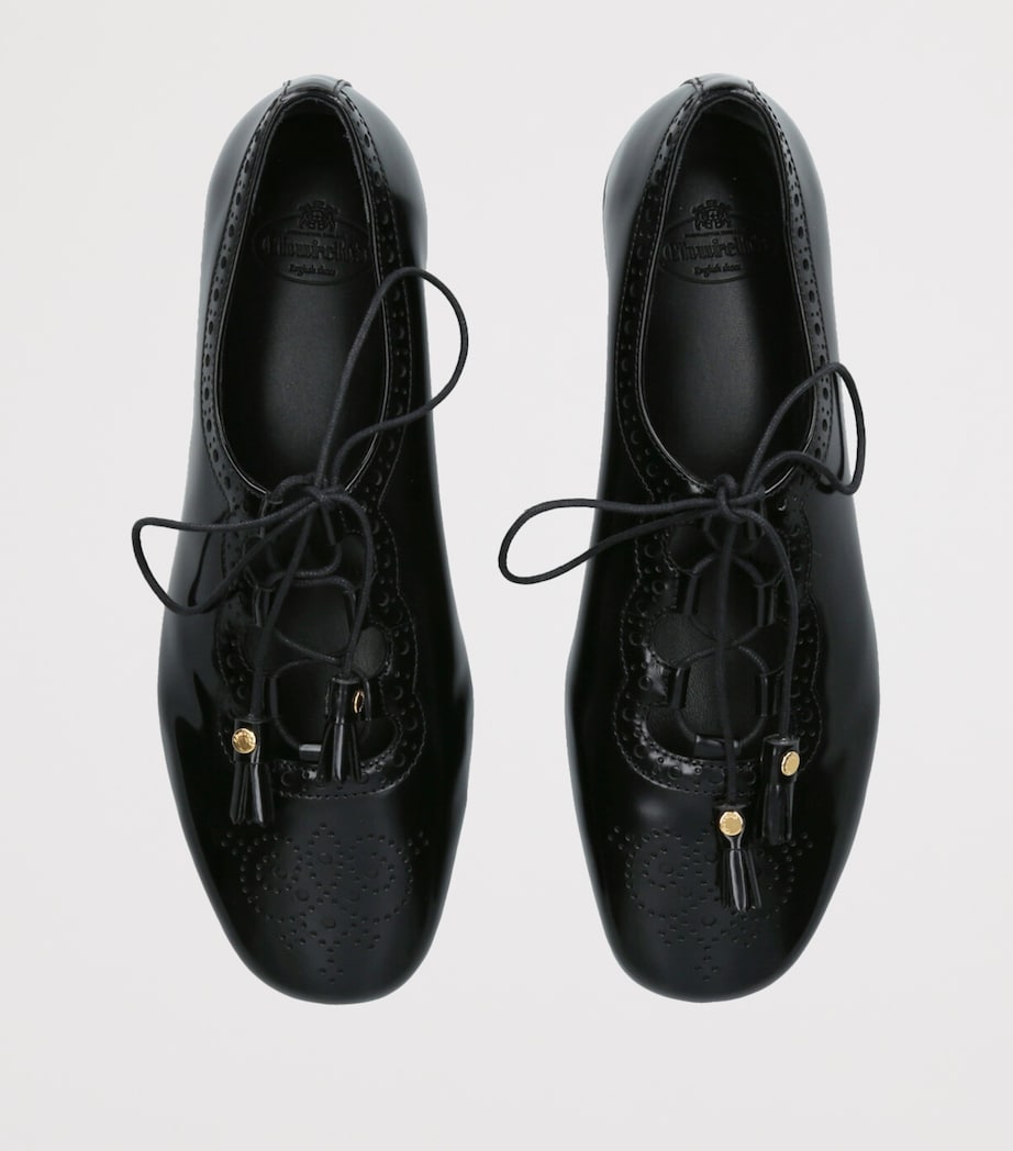 Church's Womens Leather Rhea Brogue Shoes Black Image 4