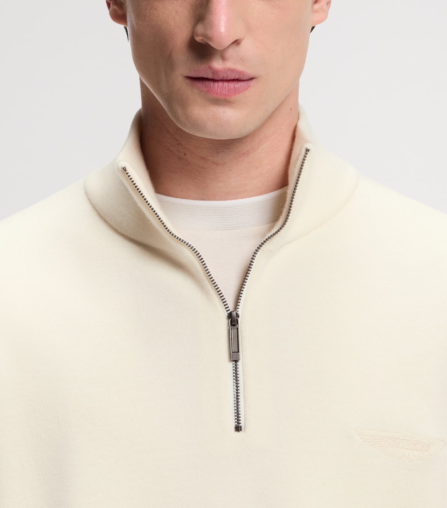 BOSS Mens x Aston Martin Wool Quarter-Zip Sweater Image 5