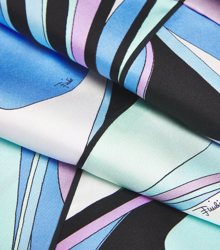 PUCCI Womens Silk Straight Tailored Trousers Celeste Image 5