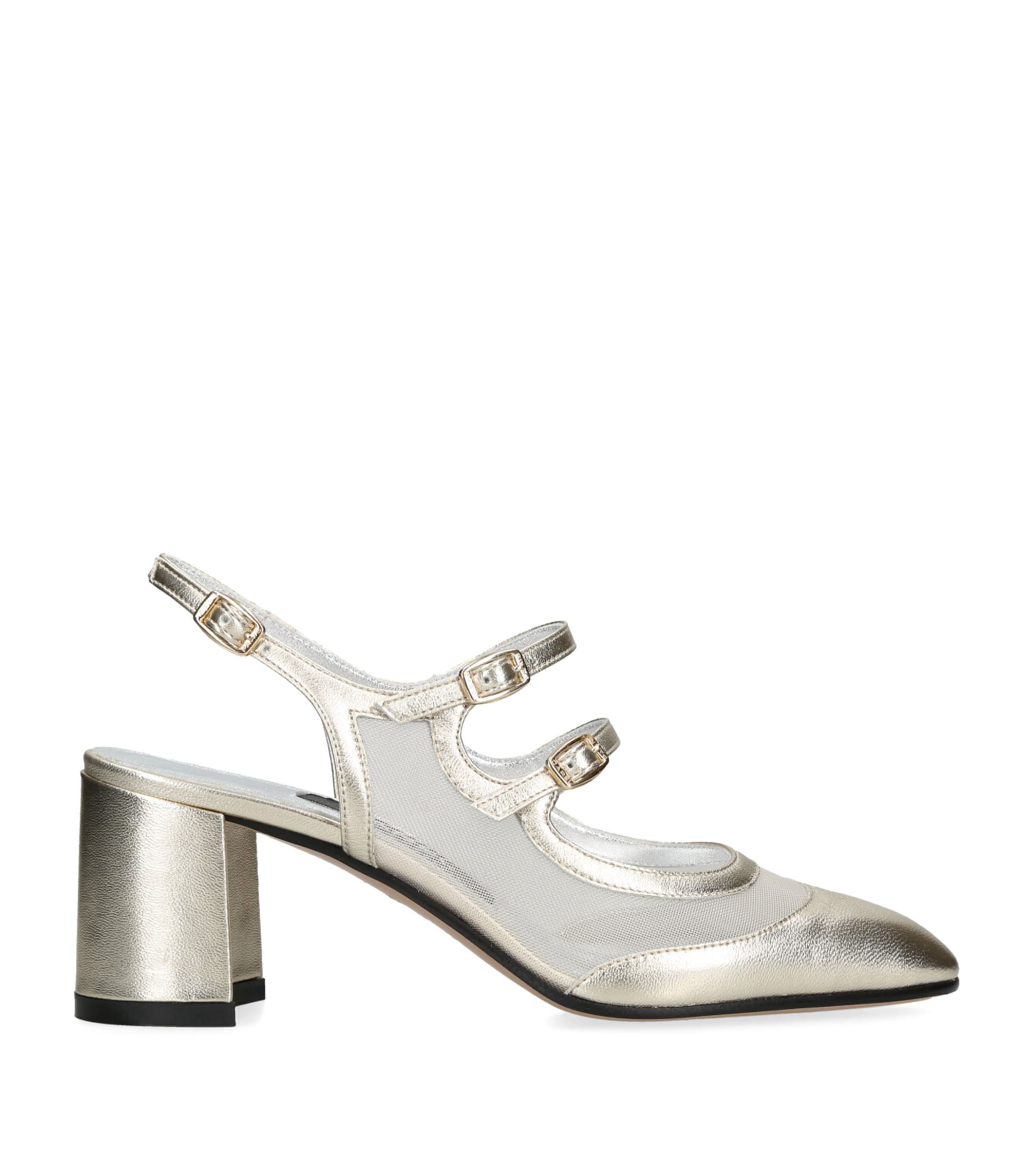 CAREL LEATHER BANANIGHT SLINGBACK PUMPS 60 
