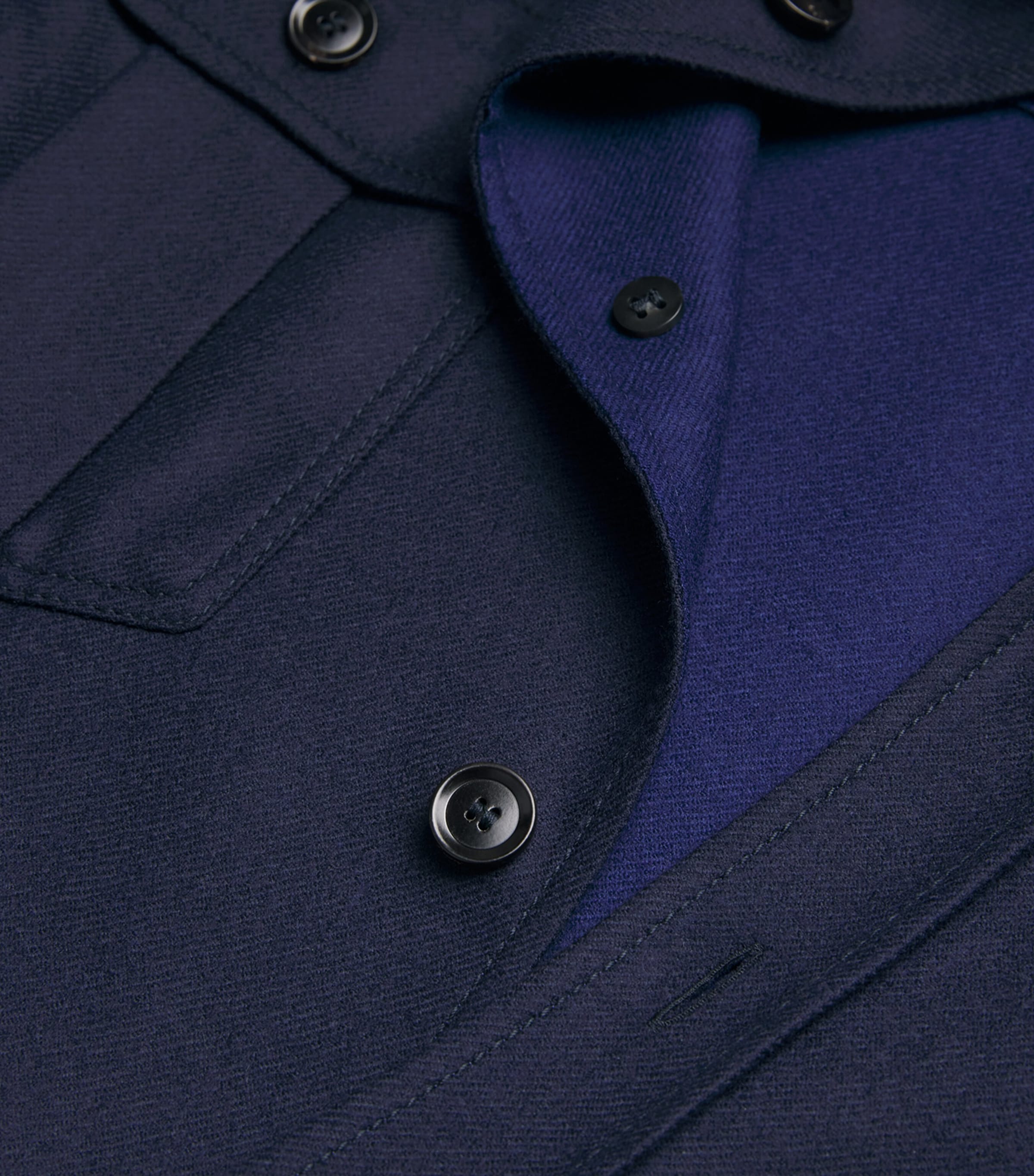Brioni Mens Wool Twin-Pocket Overshirt Image 5