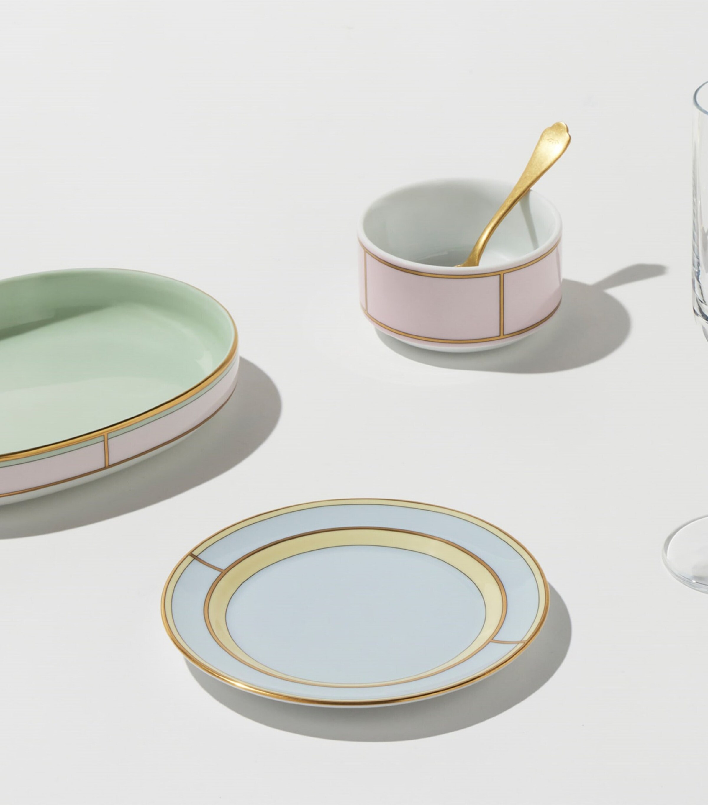 GINORI 1735 Porcelain Colonna Diva Celeste Bread Plate (17cm) Image 2