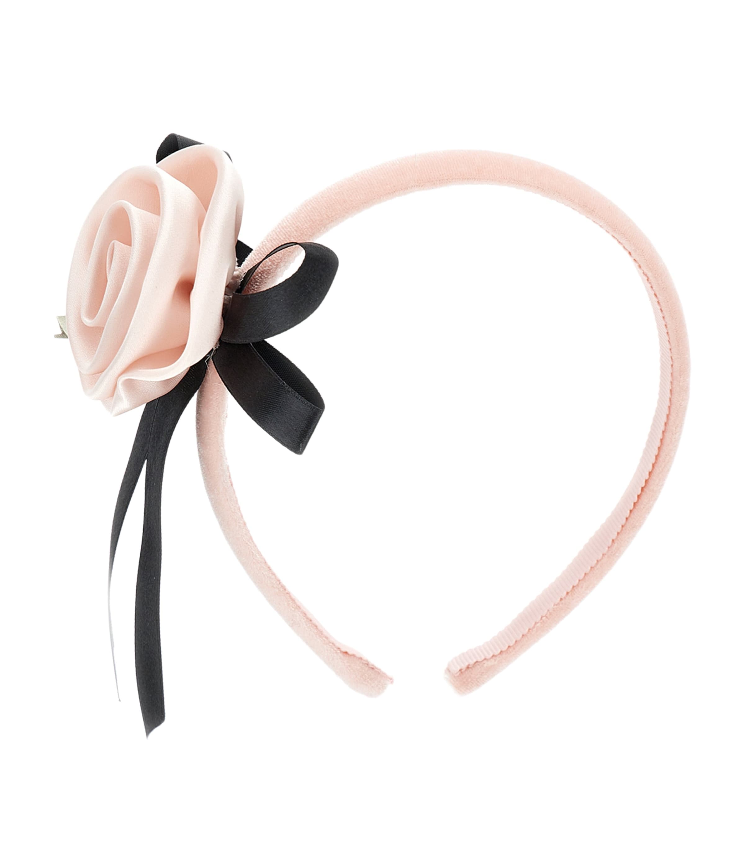 Monnalisa Rose-appliqué Headband In Pink