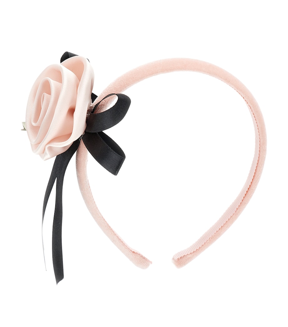 Velvet Flower Headband ROSA FAIRYTALE Image 1