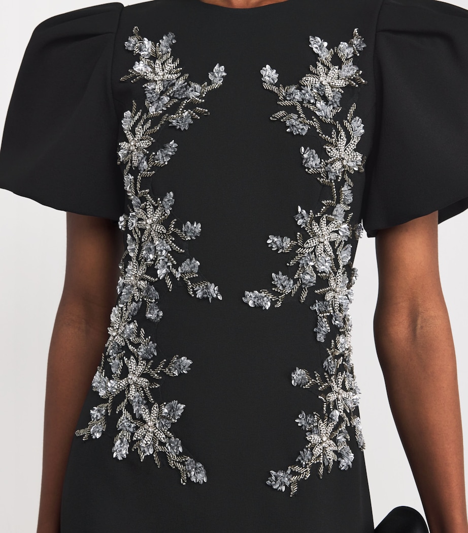 Zephyr Puff-Sleeve Gown BLACK Image 6