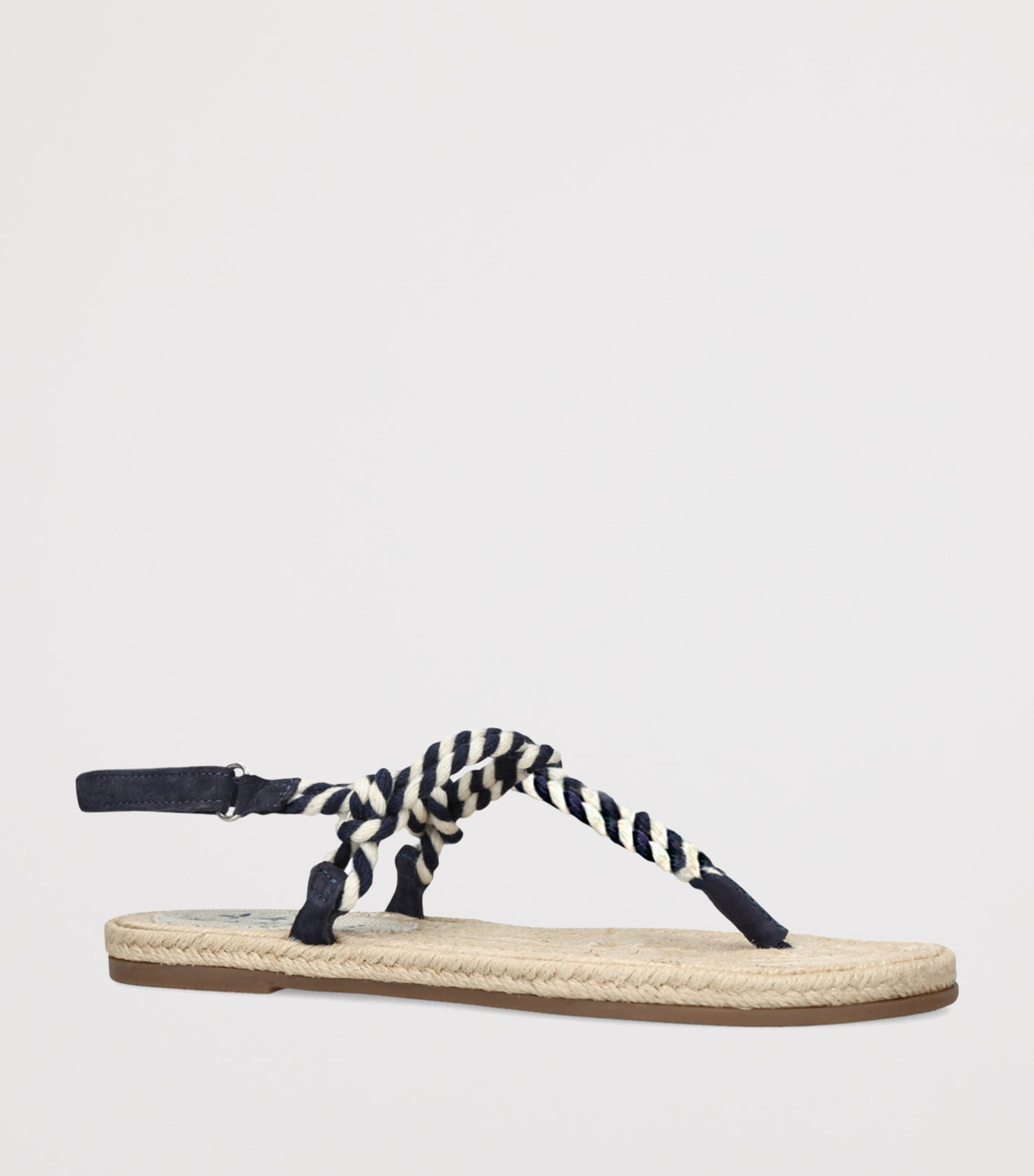 Manebi Rope Flat Sandals White/navy Image 3