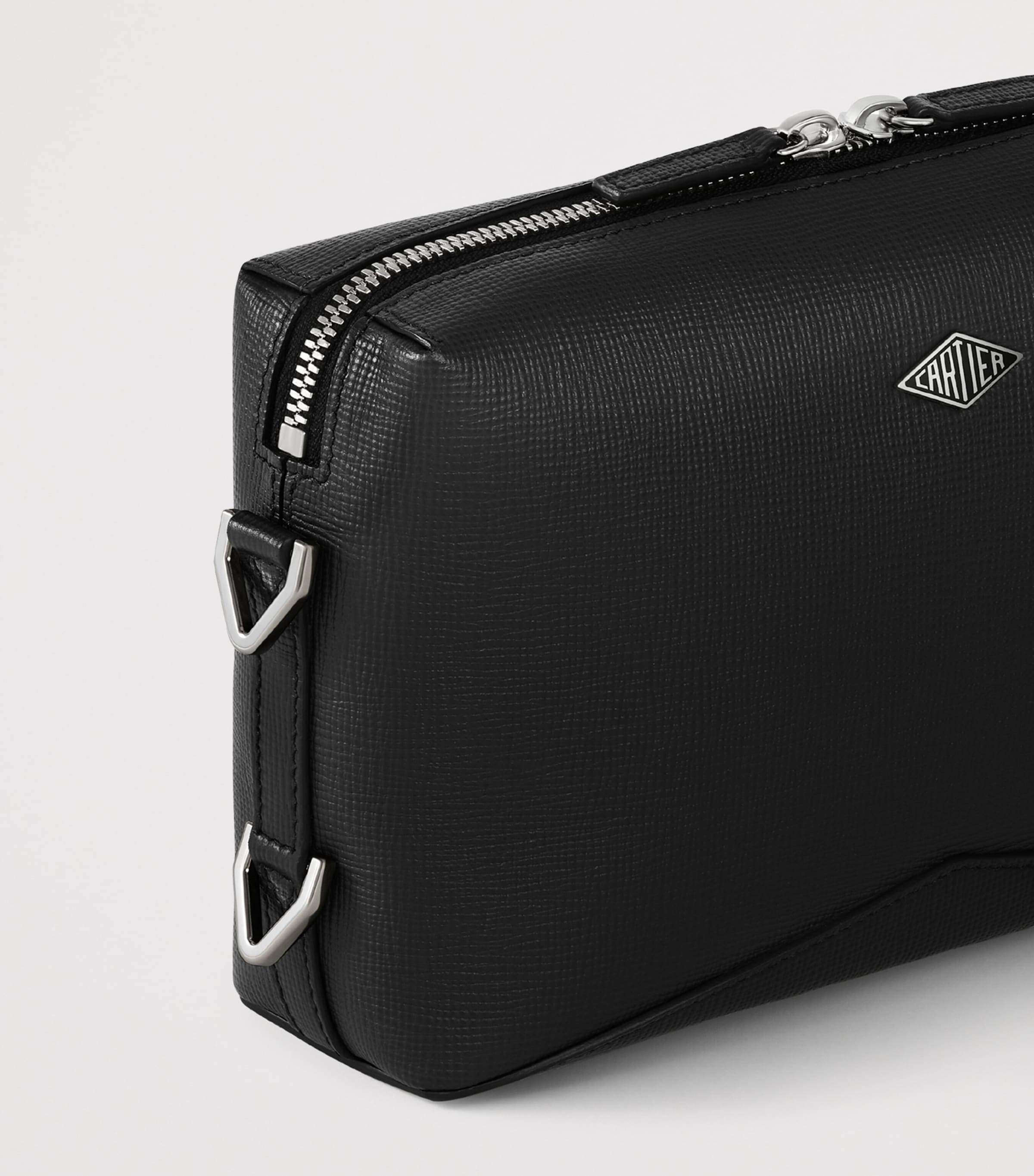 Cartier Leather Losange Cross-Body Bag Black Image 5