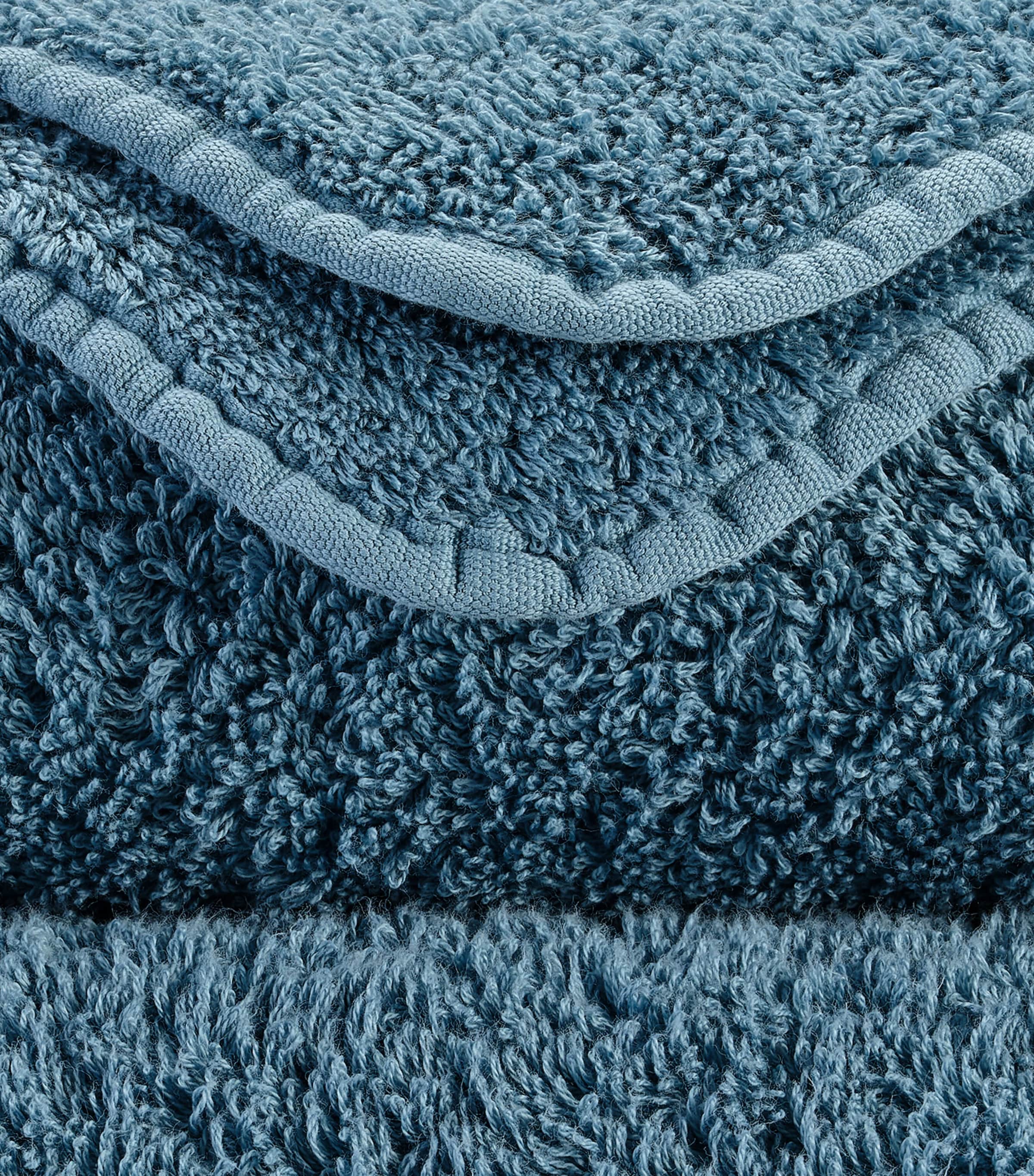 Abyss & Habidecor Egyptian Cotton Super Pile Bath Sheet (105cm x 80cm) Blue Stone Image 3