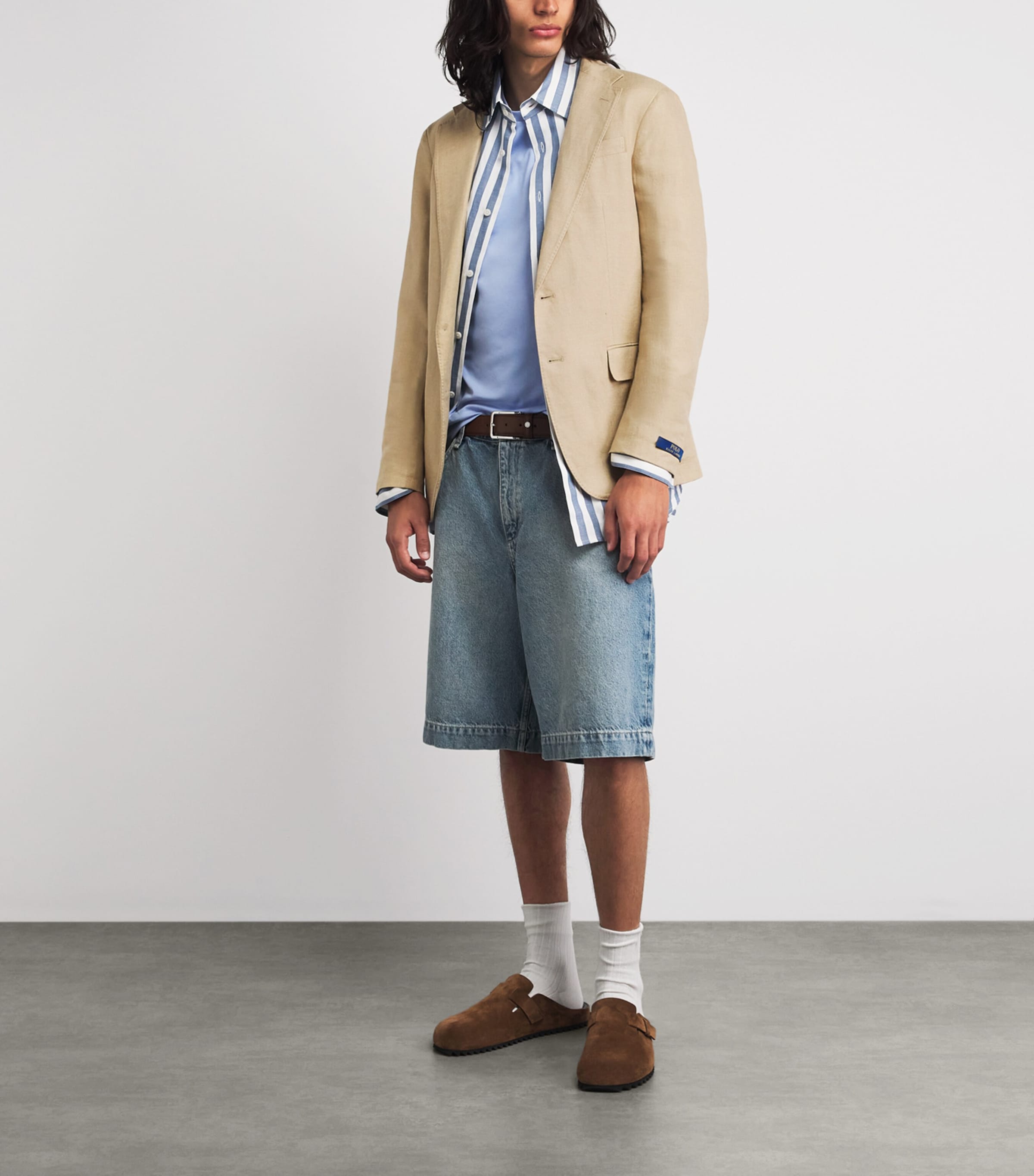 Polo Ralph Lauren Mens Linen Twill Blazer Tan Image 2