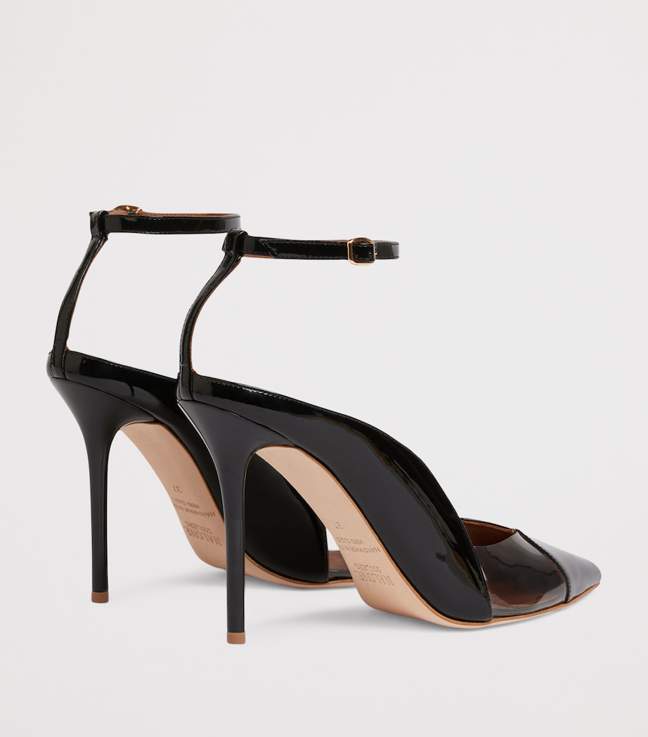 Leather-PVC Malia Heeled Pumps 100 BLACK Image 3