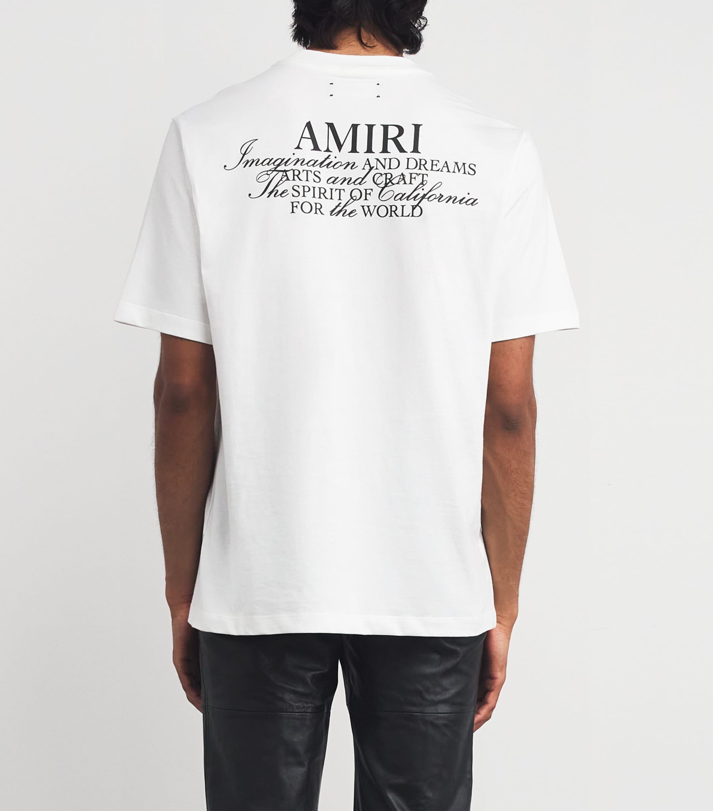 AMIRI ロゴ プリント Spirit コットン Tシャツ 半袖 AMIRI(アミリ) SPIRIT OS TEE SN44綿×ポリウレタンプリント刺繍