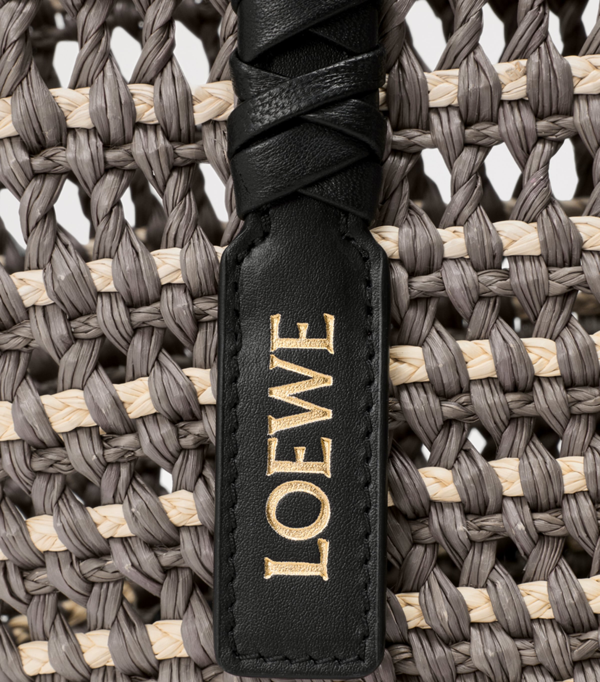 LOEWE x Paula’s Ibiza Medium Braid Basket Bag Khaki/natural Image 7