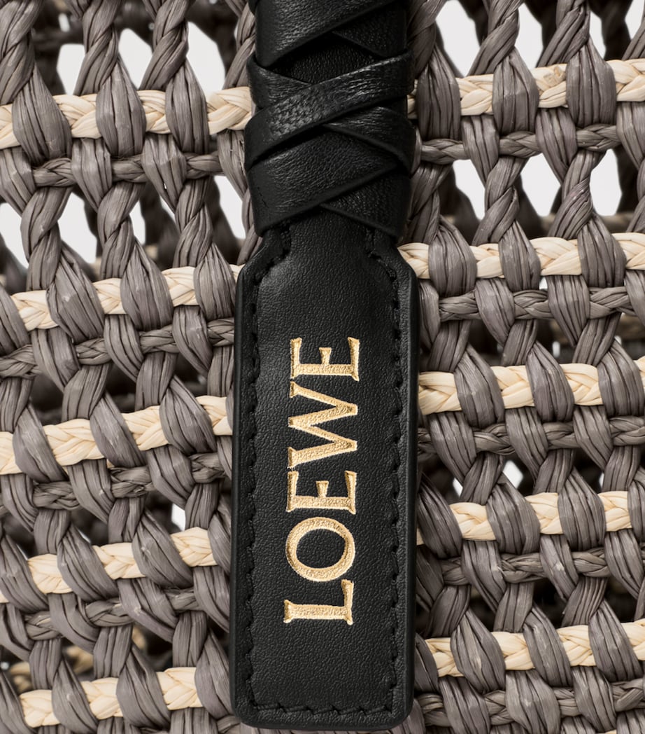 LOEWE x Paula’s Ibiza Medium Braid Basket Bag Khaki/natural Image 7
