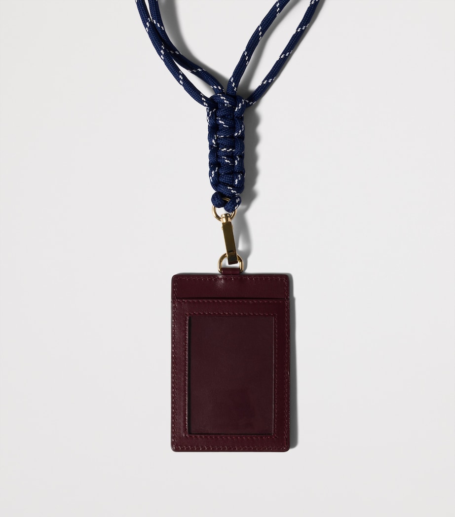 Miu Miu Leather Card Holder Burgundy Image 2