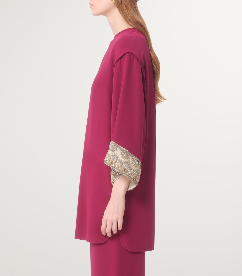 Silk Embroidered Kaftan Top RAL Image 6