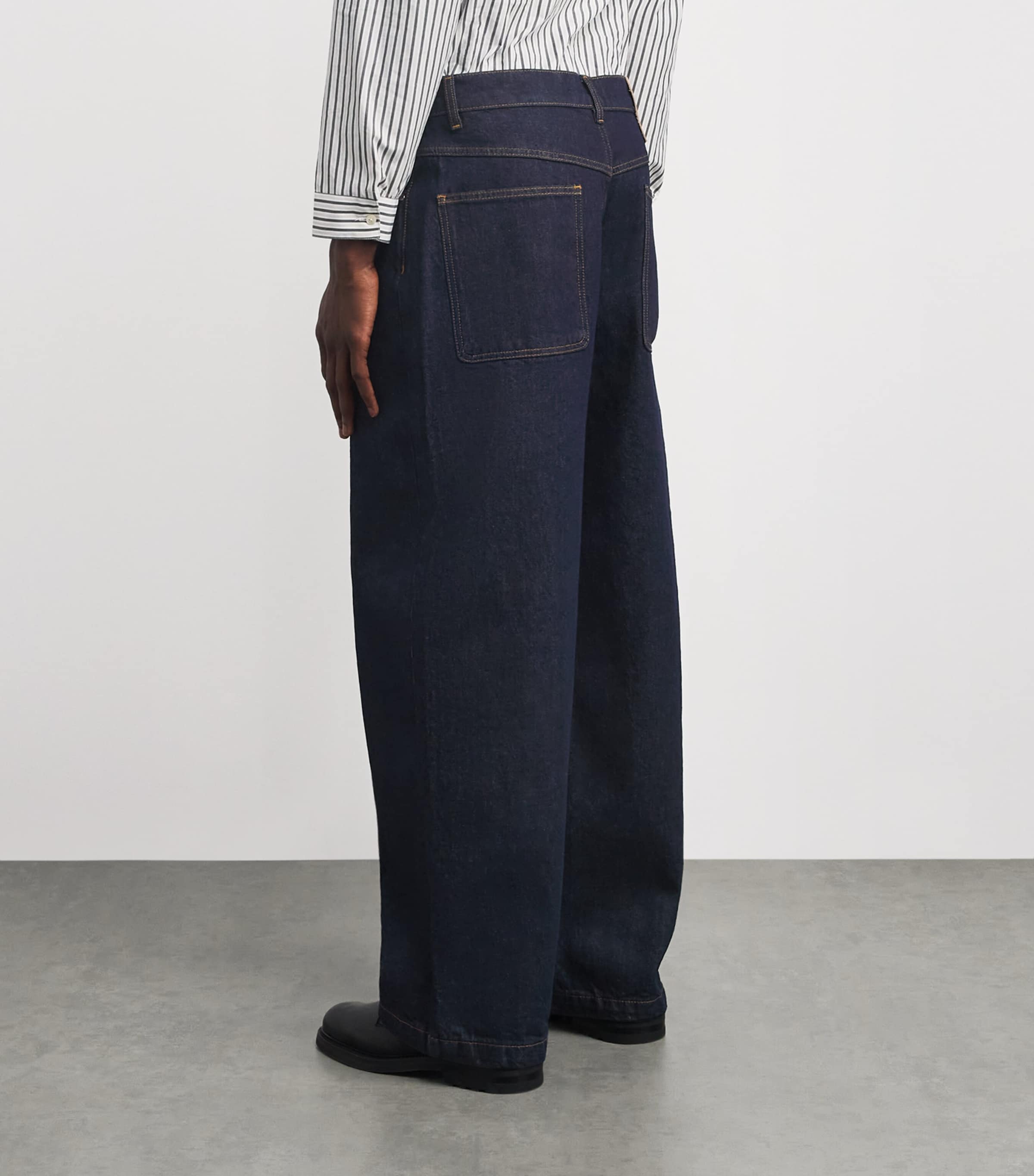 Wide-Leg Felled Jeans RAW INDIGO Image 4