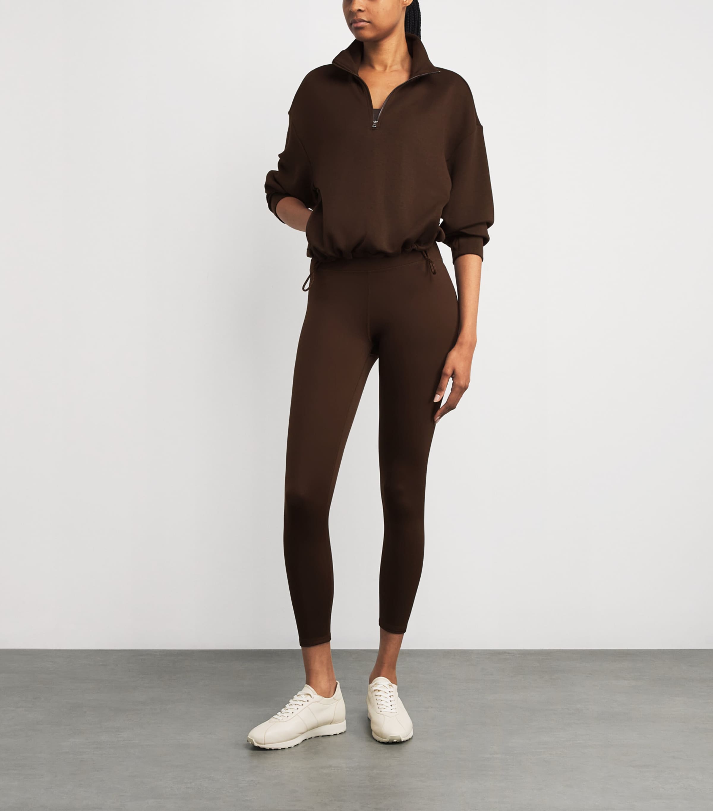 Jersey Half-Zip Sian Sweatshirt COFFEE BEAN Image 2