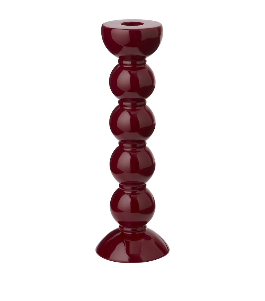 Addison Ross Tall Bobbin Candlestick Holder (24cm) Red Image 1